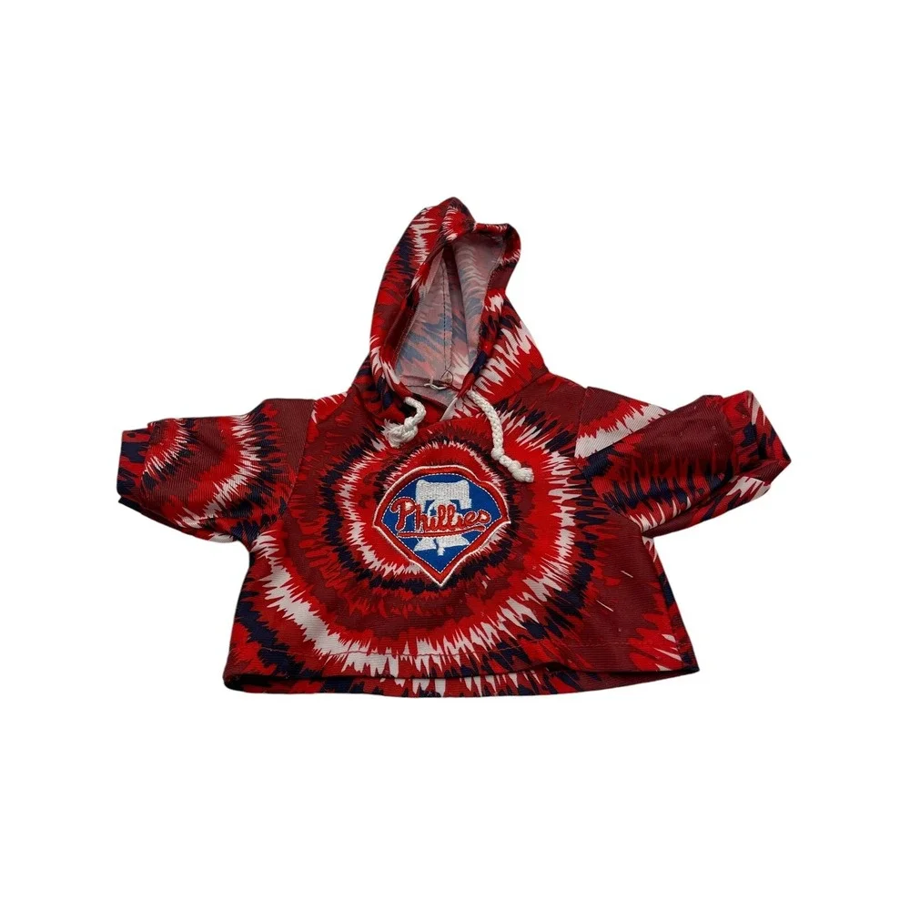 Philadelphia Phillies Teddy Bear Stuffed Animal Plush Tie Dye Shirt‎ Clothes